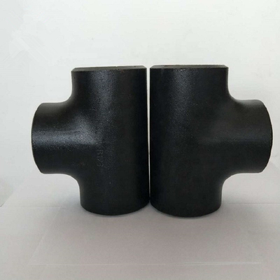 Encaixe de tubulação transversal igual pintado preto da polegada ASME B16.47 BW do CS 48 do T de ASME B16.9