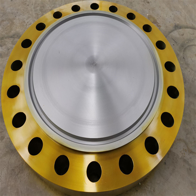O RUÍDO que a tri braçadeira rosqueou a flange cega ASTM A105N forjou o aço carbono no estoque