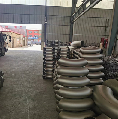 HL lustraram 12 polegadas os encaixes de tubulação 304L de aço inoxidável do cotovelo SS304 316L de 90 graus