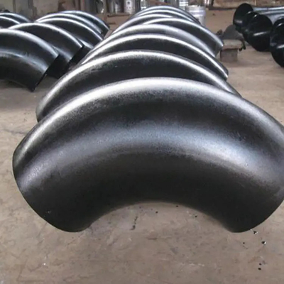 Solda de extremidade de ASTM 90 padrão do cotovelo EN10253 da tubulação de aço carbono do grau
