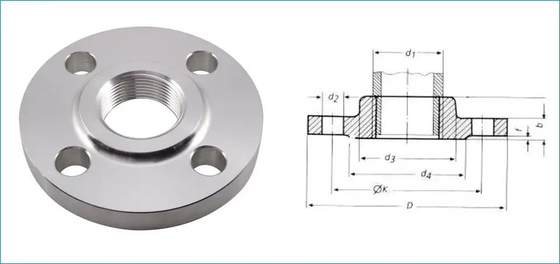 O forjamento A105N aumentou o aço carbono NPT/BSPT da cara rosqueou a flange ASME B16.5